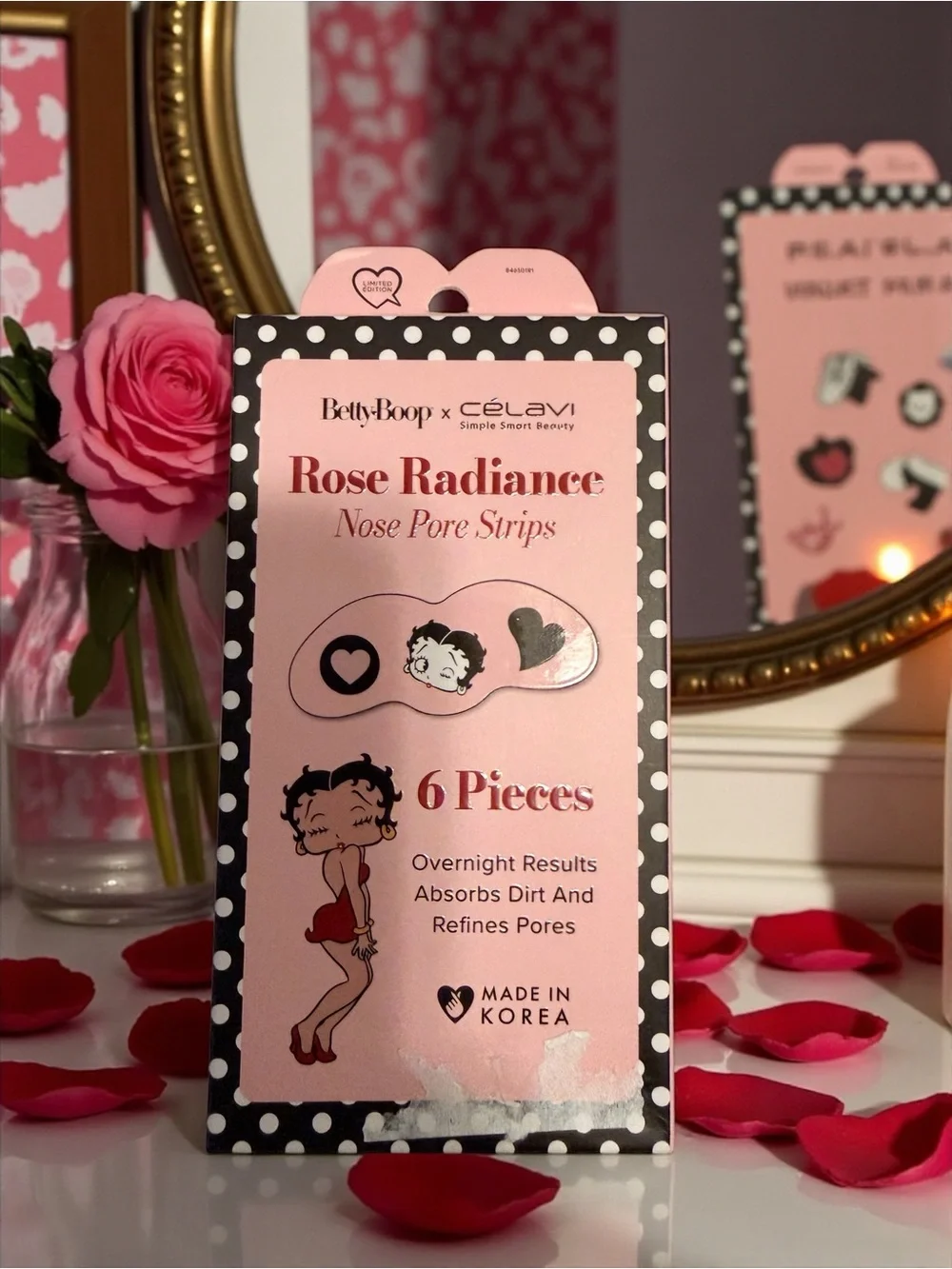 💕 Betty Boop Hand Cream Trio & Nose Strips Set